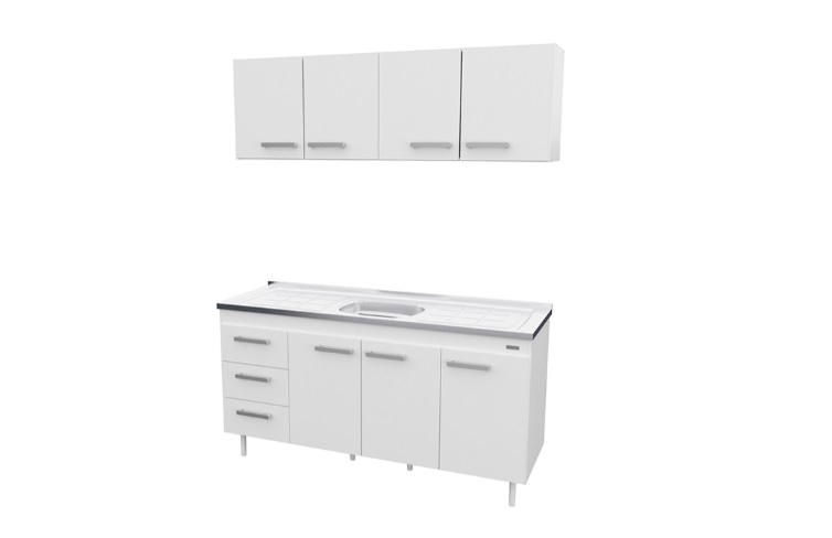 Combo cocina 1,60 bco. con bacha