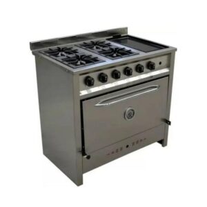 Cocina GASTROEQUIP (4 Hornallas y Plancha) tipo industrial