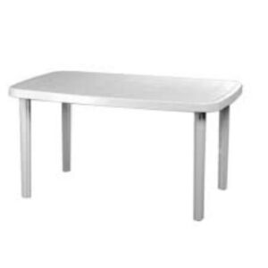 Mesa plástica VOSS Margarita rectangular blanca