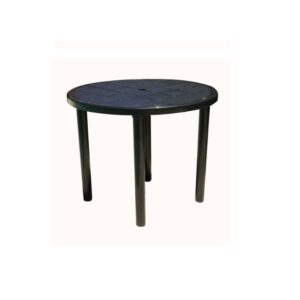 Mesa plástica VOSS Antillas redonda negra