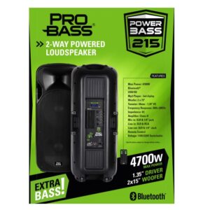 Parlante portátil PRO BASS 215 Someco 4700 Wts. BT