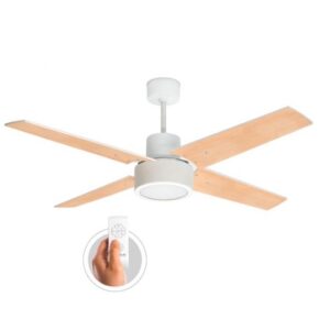 Ventilador de Techo PROTALIA 3419 madera blanco/haya c/control led