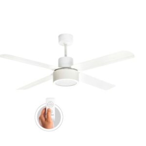 Ventilador de Techo PROTALIA 3418 chapa blanco c/control led