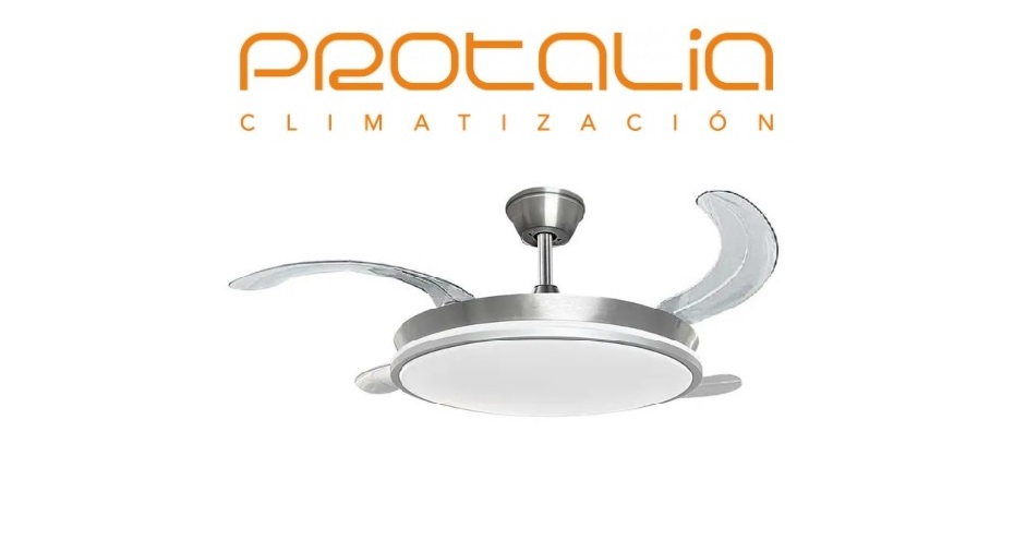 PROTALIA ventilador de techo retractil plata