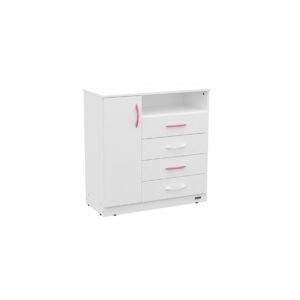 Cómoda MOSCONI 4 cajones, 1 puerta Super Express blanca 56159