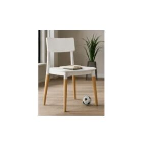 Silla Estilo Nórdico Milan Blanca/Negra